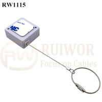 Ruimoor — bobine de fil rétractable carré RW1115, Plus prise d'anneau
