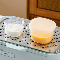 Boîte de rangement alimentaire en silicone platine de qualité alimentaire 100ML 200ML, très transparente, étanche et incassable pour enfants et adultes