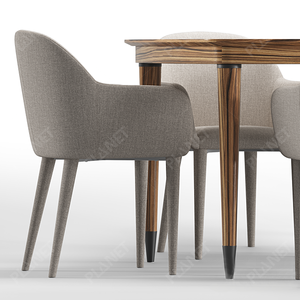 Échantillon gratuit jambe croisée ovale arbre triangle bois résine sombre hôtel mariage <span class=keywords><strong>table</strong></span> à manger avec extension - Product Image 3