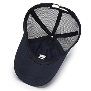 Men's Trucker Cap Navy Blue Mesh Breathable Sun Protection Outdoor Baseball Hat - Product Image 3
