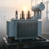 Transformateur immergé dans l'huile triphasé S11 500KVA, applications d'électrification industrielle et rurale, transformateur de puissance