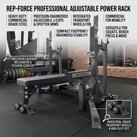 Rack de musculation pliable pour développé couché et squat, structure de compétition robuste pour salle de sport commerciale, pour l'entraînement de force
