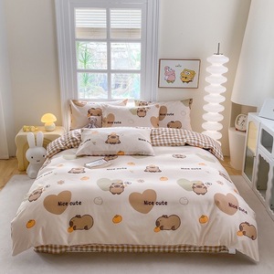 Nouvelle collection 2026 : Ensemble de literie 4 pièces en coton lavé avec motif dauphin mignon, housse de couette incluse, vente en gros à prix usine, faible MOQ, articles à prix abordable. - Product Image 4