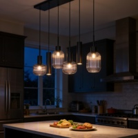 Nouvelle lampe suspendue en verre design tendance pour restaurant, salle à manger, décoration intérieure, luminaire suspendu