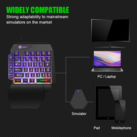 Teclado para Juegos LIMEIDE GK103S de 40 Teclas para Una Mano, 5 Teclas Multimedia, Teclas Escalonadas para PC, Móvil, PUBG, FPS