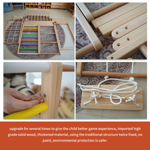 Rắn gỗ trong nhà leo khung cho trẻ em nhỏ trượt kết hợp cho đào tạo cảm giác bé tương tác chơi khung gỗ - Product Image 3