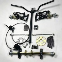 Pièces de rechange pour quad ATV DIY, ensemble de guidon de kart avec bras oscillant indépendant, pneu de route de 5 pouces résistant à la pluie