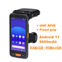 Terminal Portátil Resistente con Android 11, PDA 4G Wi-Fi, Lector de Datos RFID 1D/2D/QR, Escáner de Inventario, Pantalla de 5.5 Pulgadas, Batería de 9000 mAh, Octa-core
