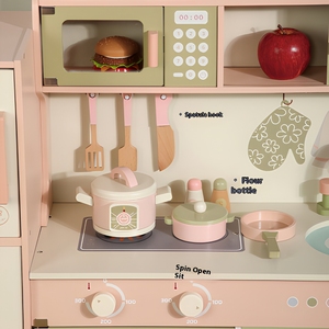 Set <span class=keywords><strong>Cucina</strong></span> Giocattolo in Legno Personalizzabile Unisex, Giocattoli Educativi per Bambini, Mini <span class=keywords><strong>Cucina</strong></span> Fai-da-Te per Bambini in Età Prescolare - Product Image 2
