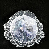 Haute qualité Badge protection boîte personnalisé acrylique boîte de rangement fer blanc Badge stockage étudiant créatif bureau ornement étain