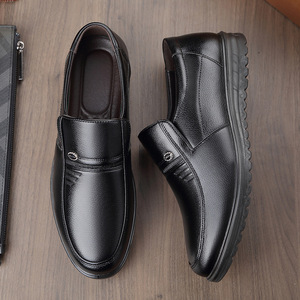 Men's Top-Grain Leather Shoes Rubber Outsole <b>Low</b> <b>Heel</b> Breathable Office Casual Wear Wenzhou Origin - Product Image 3