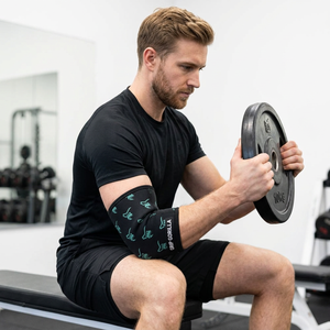 Manchons de coude unisexes en néoprène de 7 mm d'épaisseur avec logo personnalisé, respirants, robustes, antidérapants, protection avancée pour le fitness et la musculation - Product Image 1