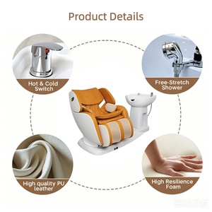 Sillón Reclinable para Lavado de Cabello con Lavacabezas Integrado, Mobiliario para Salón y Spa, Venta al por Mayor - Product Image 5