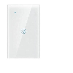 1 gang thông minh tường chuyển đổi với Google Home & cho <span class=keywords><strong>Amazon</strong></span> <span class=keywords><strong>Alexa</strong></span> hỗ trợ cho tuya cuộc sống thông minh App Glass Chất liệu Max 10A hiện tại Wifi - Product Image 1