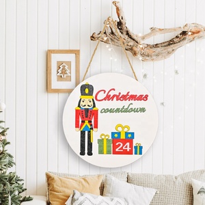 Calendario del conto alla rovescia di <span class=keywords><strong>Natale</strong></span> 24 <span class=keywords><strong>giorni</strong></span> in legno giorno di benvenuto fino al conto alla rovescia di <span class=keywords><strong>Natale</strong></span> decorazione appesa a parete <span class=keywords><strong>per</strong></span> <span class=keywords><strong>natale</strong></span> al coperto all'aperto - Product Image 1