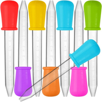 Candyer Pipettes en silicone et PP 5 ml, compte-gouttes à bulbe pour transfert de liquides, pour cuisine, pâtisserie, outils pour enfants et bonbons gélifiés