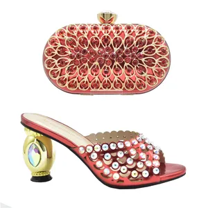 Ensemble de chaussures et sacs de créateur pour femmes, rouge, haute qualité, collection 928