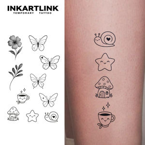 Autocollant de <span class=keywords><strong>tatouage</strong></span> INKARTLINK pour le corps, autocollant de <span class=keywords><strong>tatouage</strong></span> en papier, Cyber Sigilism, imperméable, écologique, longue durée, 15 jours, en vrac - Product Image 1