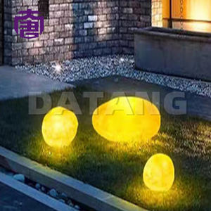 Éclairage LED décoratif extérieur personnalisé IP65 en forme de galet 3D pour jardin et parc, idéal pour Noël et Diwali - Product Image 5