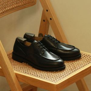 Chaussures Derby montantes en cuir, style Workwear American Vintage Americana, à bout carré japonais, légères, respirantes, antidérapantes et polyvalentes - Product Image 5