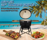 Auplex Le plus grand barbecue Kamado en céramique de 29 pouces, réglable, pour l'extérieur, idéal pour la cuisson, les cuisines, les fêtes, le grillage au charbon de bois et l'usage domestique