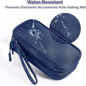 Échantillon gratuit : Sac de rangement pour câbles, étui de transport pour accessoires électroniques de voyage, sac portable étanche double compartiment - Product Image 2
