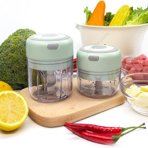 Mini hachoir à ail en acier inoxydable pour la vente en gros, petit appareil de cuisine, trois couleurs, hachoir à viande mains libres - Product Image 1