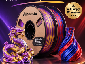 ไส้พิมพ์ 3 มิติ Aibaoshi Silk Dual-Color PLA ขนาด 1.75 มม. แบบไล่สีสองเฉด สำหรับงานศิลปะ ใช้งานร่วมกับ Bambu Lab และ Creality ได้ - Product Image 2