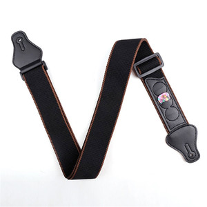 Sangle de guitare électrique réglable en cuir et coton avec fente pour plectre, accessoires musicaux, <span class=keywords><strong>GS105</strong></span>, 1 pièce, livraison gratuite - Product Image 3