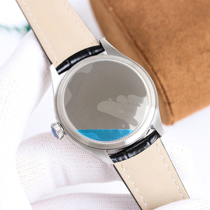 Montre chronographe sport de luxe, boîtier en acier inoxydable, bracelet en cuir de vache, résistante à l'eau 20 BAR, mouvement mécanique - Product Image 6