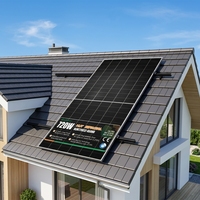 Panneau Solaire TOPCon 720W à Prix de Gros pour Ferme Flottante, Double Verre Monocristallin, Haute Résistance à l'Humidité, Certifié TUV CE, OEM ODM