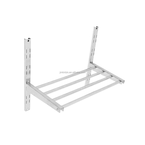Commercial <b>Round</b> Tubing <b>Wall</b> Mount Storage <b>Shelf</b>, Restaurant Supplies Adjustable <b>Wall</b> Rack for Kitchen Storage - Product Image 2