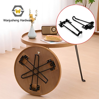 Pieds de support pliables en fer forgé robuste en forme de U pour meubles, accessoires pour bureaux d'ordinateur et tables basses