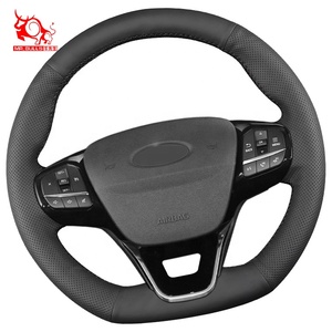 Accessoires de voiture d'occasion Revêtement de <span class=keywords><strong>volant</strong></span> chauffant en cuir véritable personnalisé pour <span class=keywords><strong>Ford</strong></span> - Product Image 5