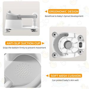 Siège de <span class=keywords><strong>bain</strong></span> souple antidérapant pour bébé, siège de <span class=keywords><strong>bain</strong></span> pour tout-petit avec ventouses, chaise de <span class=keywords><strong>bain</strong></span> pour nourrisson - Product Image 4