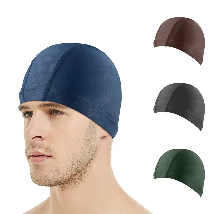 Venda quente Piscina Natação Chapéu Logotipo Personalizado Impresso Elástico Tamanho Diferente Adulto Crianças Lycra Swim Cap