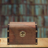Coffre au trésor rectangulaire en bois multifonction moderne pour enfants, boîte à bijoux, rangement portable, capacité de 3 à 6 L