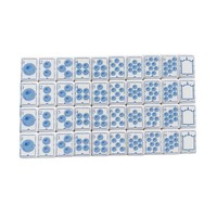 (En stock) Vente directe d'usine, ensemble de mahjong américain en acrylique de qualité supérieure, motifs exquis, boîte en carton bleue, origine Jiangxi
