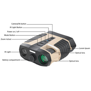 ราคาที่ดีที่สุดของ <span class=keywords><strong>DT88</strong></span> 3นิ้วจอ TFT LED อินฟราเรด3W พร้อมขาตั้งกล้องส่องทางไกลมองกลางคืนดิจิตอลสำหรับการสังเกตการณ์ระยะไกล - Product Image 4