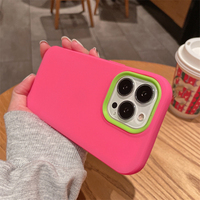 Coque de téléphone en silicone liquide souple 3-en-1 couleur bonbon pour iPhone 18 Pro Max 17 16 15 14 13 12 11 XR, antichoc, pare-chocs PC TPU