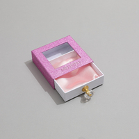 Boîte cadeau coulissante en PVC pour bijoux, colliers, boucles d'oreilles, pendentifs, avec poignée en cristal et logo personnalisé