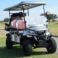 Voiturette de golf électrique 6 places Club Car, moteur puissant 72V, batterie au lithium, vitesse 30-50 km/h, idéale pour les circuits touristiques, couleurs personnalisables