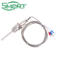 Sonde de température intelligente série PT100, capteur de température RTD Pt100, longueur 5 cm, filetage NPT 1/2 pouce avec connecteur détachable