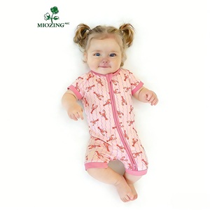 <span class=keywords><strong>Pijama</strong></span> de Bambú para Bebé Niña Miozing, Mono Transpirable de Verano 	 Ropa de Bebé de Bambú de 180 g/m² con Estampado Personalizado al por Mayor - Product Image 1