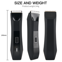 Tondeuse à cheveux électrique PRITECH Wet & Dry, étanche IPX7, tondeuse corporelle pour homme, poignée ergonomique antidérapante, tondeuse sans fil