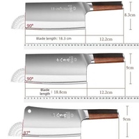 Ensemble de couteaux de cuisine Yangjiang SHIBAZI pour usage domestique, en acier triple couche, couteaux à découper la viande, à hacher les os, couteaux de chef combinés