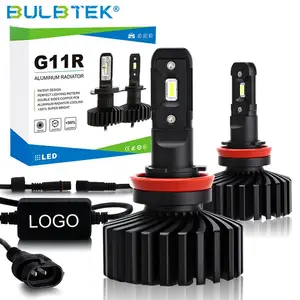 BULBTEK G11R-H11 LEDヘッドライト車の照明電球H11自動LEDヘッドライトH11ファンレス