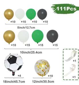 Set de Decoración de Mesa con Guirnalda de Globos de Fútbol EXPOON para Fiestas de Cumpleaños Infantiles - Product Image 2