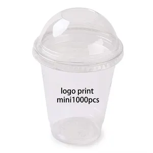 Copo para beber de bicho de estimação, copo transparente descartável do logotipo impresso e copos plásticos do vinil dos pp