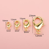 Fermoir à griffe de homard en laiton de 10 mm à 23 mm, haute rétention de couleur, à ressort, pour la fabrication de bijoux, bracelets et colliers DIY
